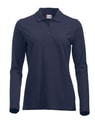 Dames Polo Lange Mouw Clique Marion Dark Navy